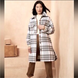Banana Republic Plaid Shacket- SZ XL- NEW